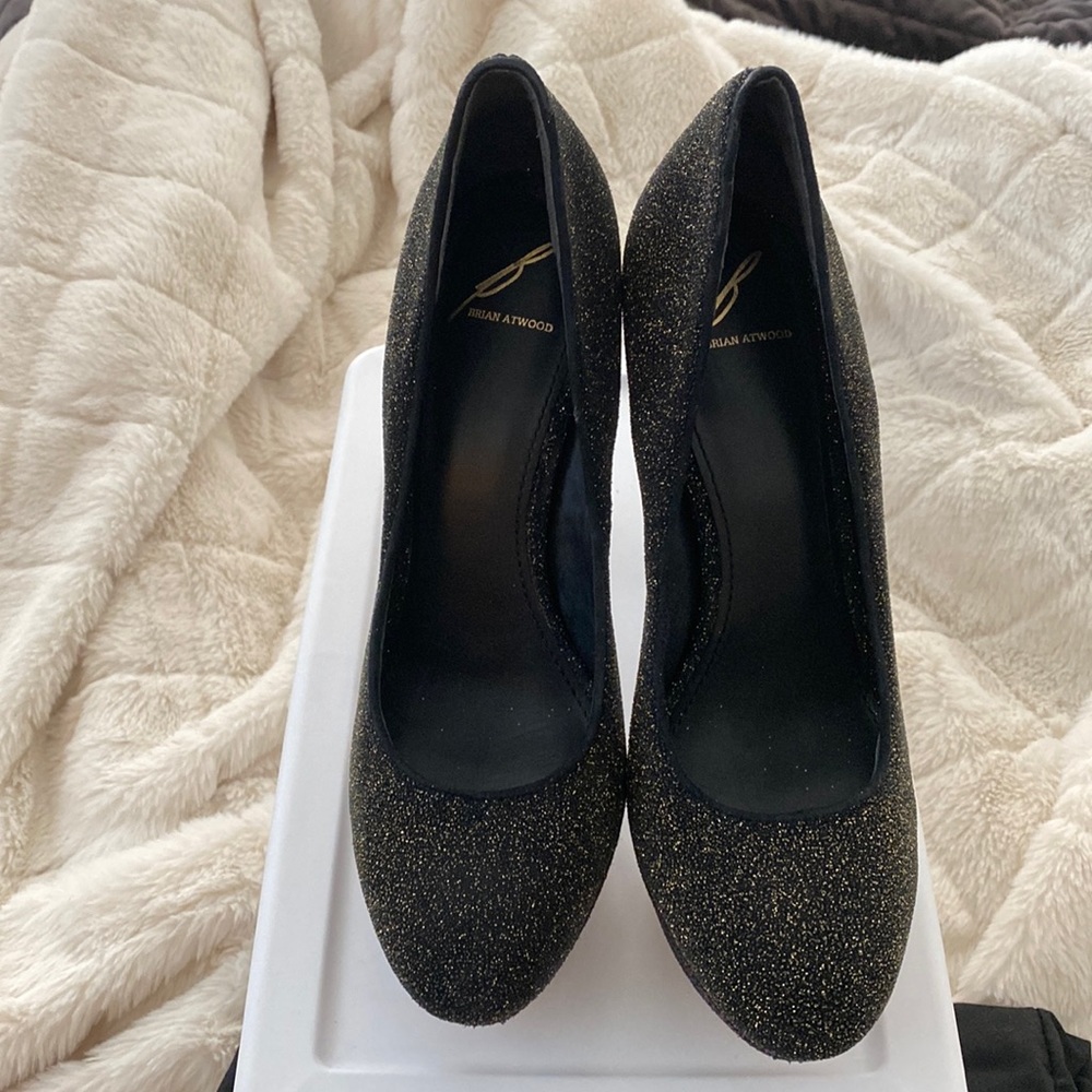 Brian Atwood Sparkle Platforms, only worn once!